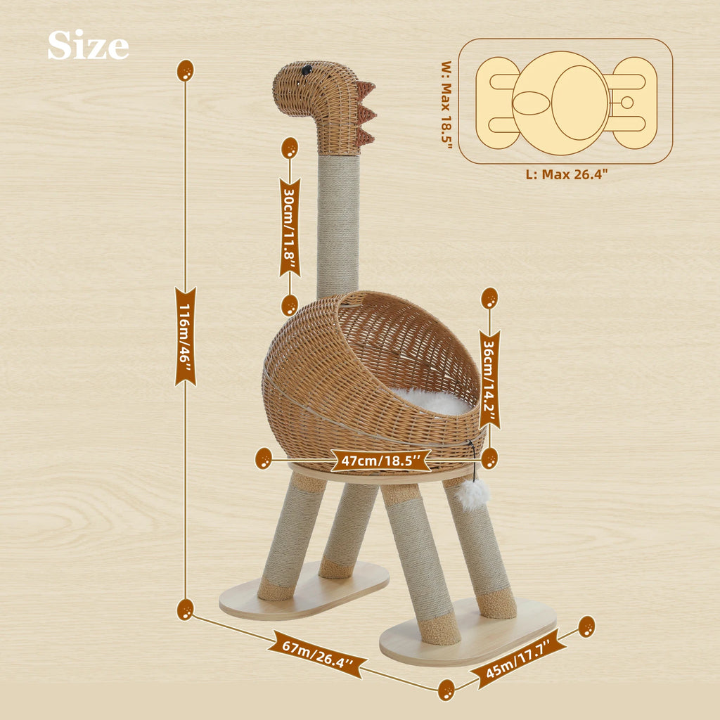 DinoDen™ Cat Condo & Scratcher
