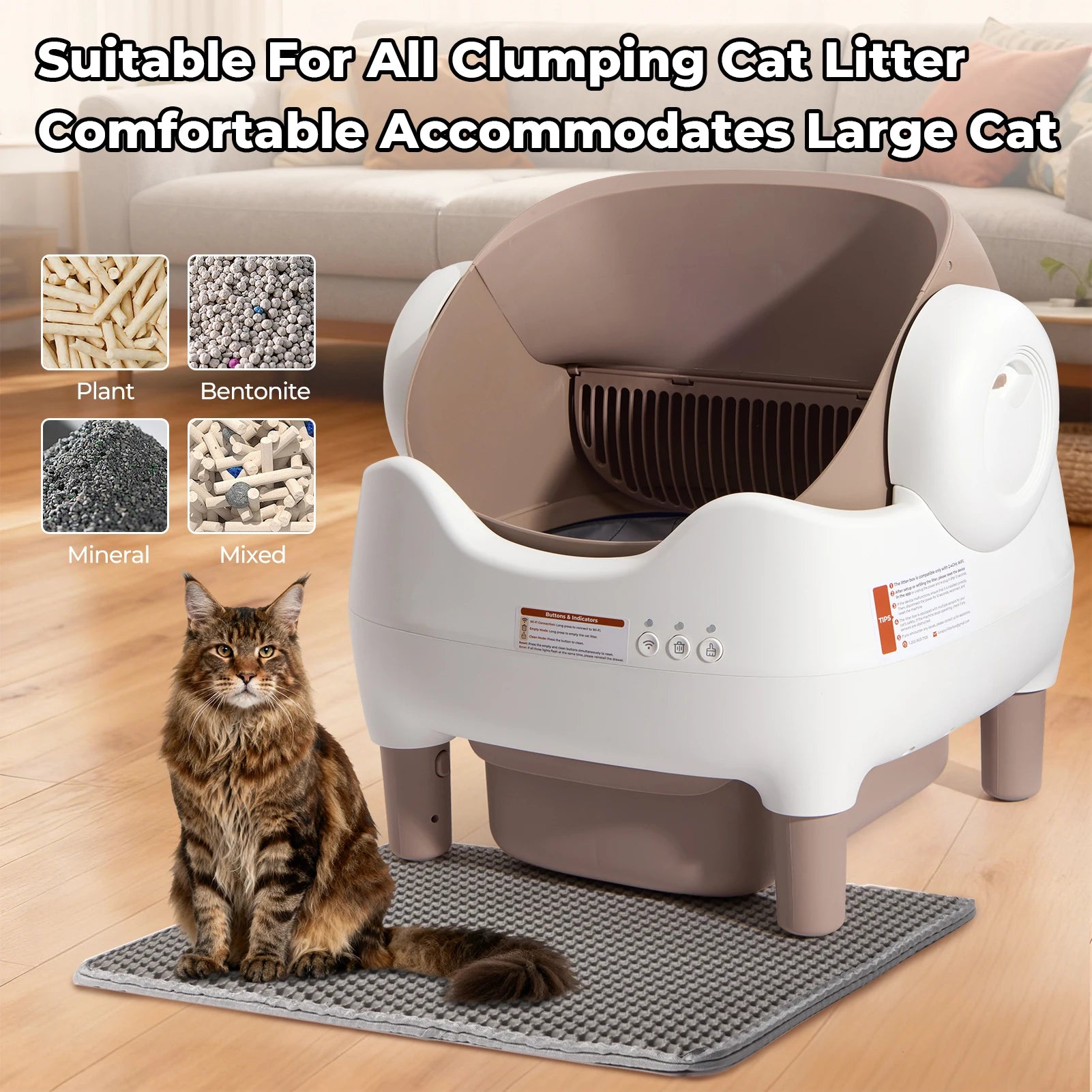 PurrSense™ Smart Self-Cleaning Cat Litter Box