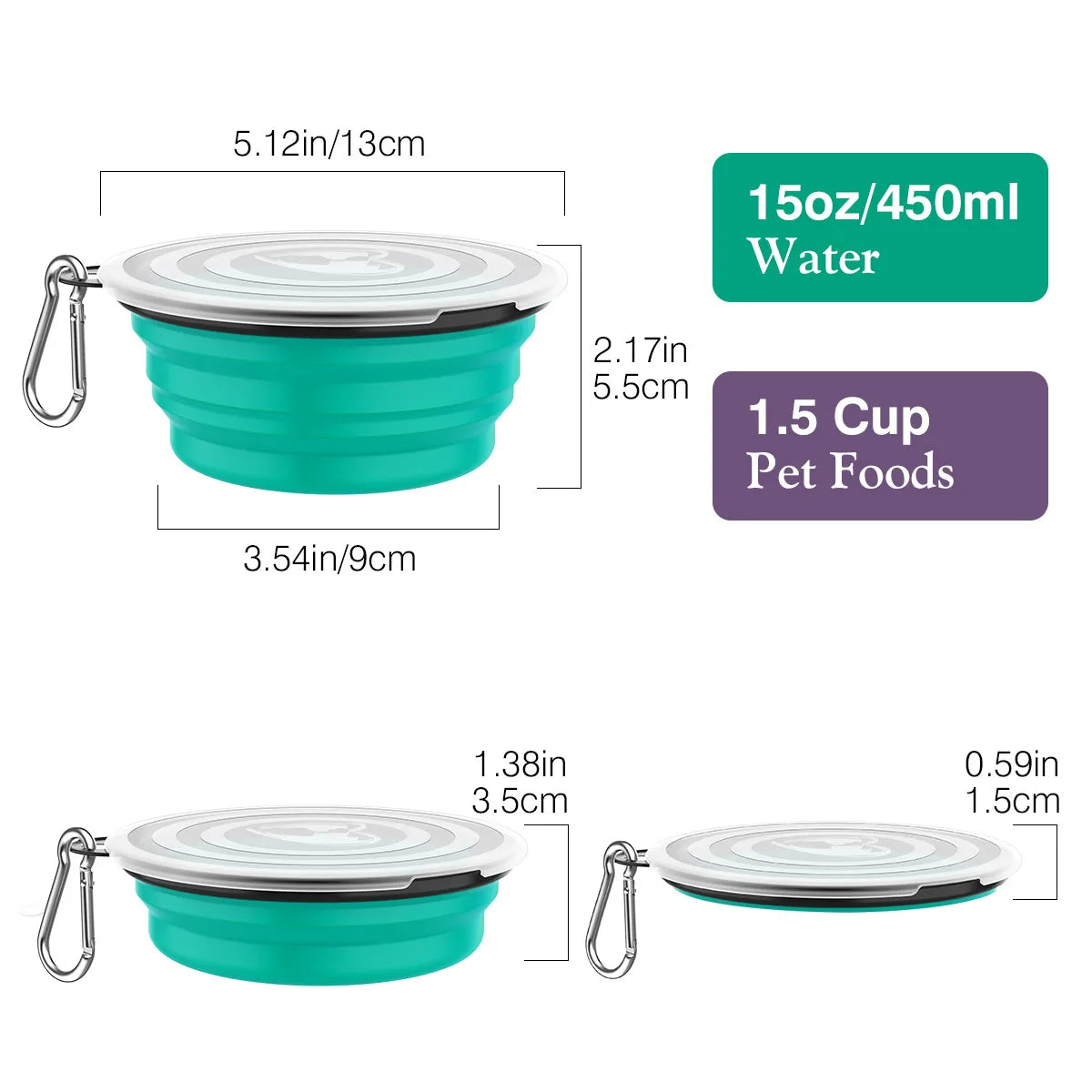 TrailBowl™ Collapsible Travel Bowl Set
