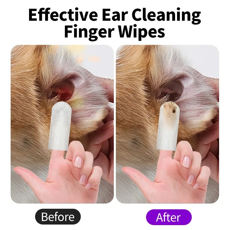 CleanSweep™ Pet Ear Cleaning Finger Wipes