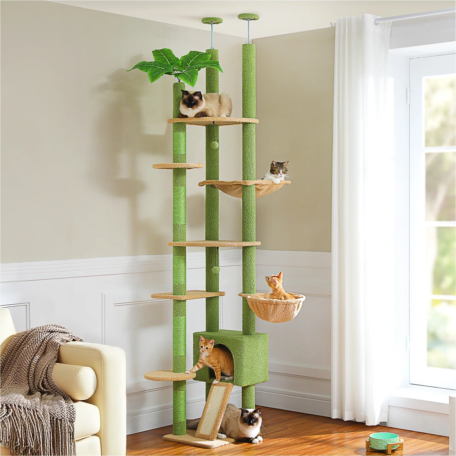 Desert Oasis™ Floor-to-Ceiling Cat Tower