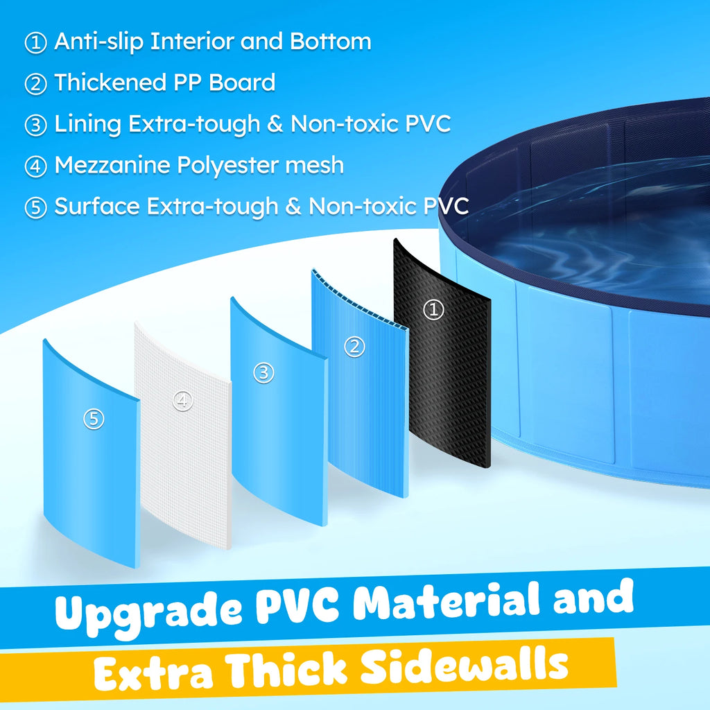 SplashPaws™ Foldable Dog Pool & Bath