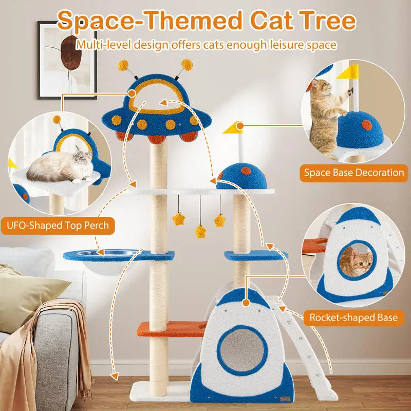 🚀 CosmoClimb™ Space Adventure Cat Tower