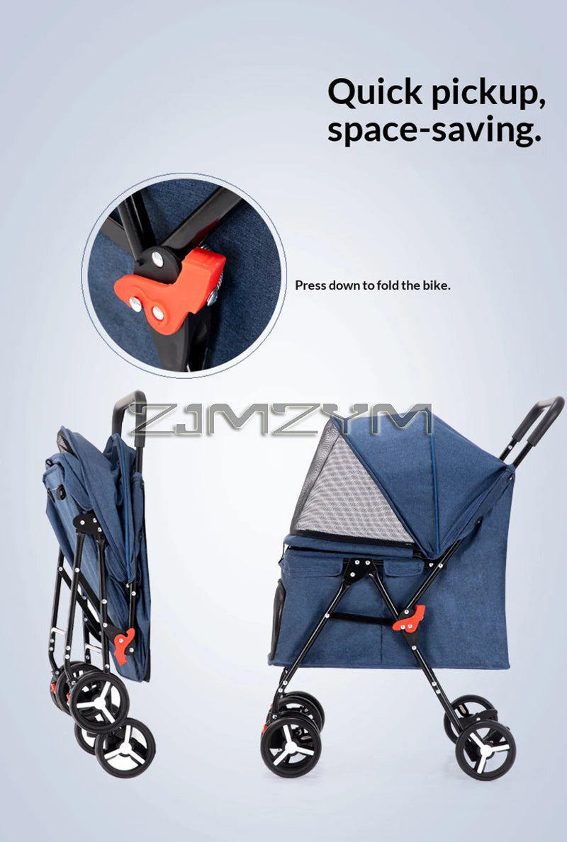 PawVoyage™ Foldable Pet Stroller