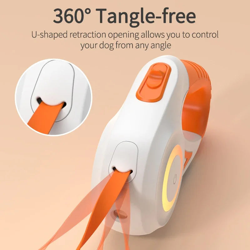 GlowGuide™ LED Retractable Dog Leash