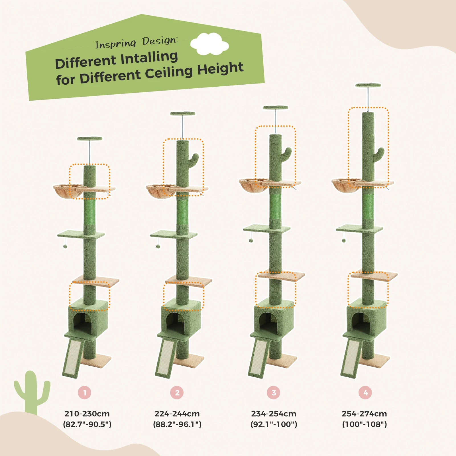 Desert Oasis™ Floor-to-Ceiling Cat Tower