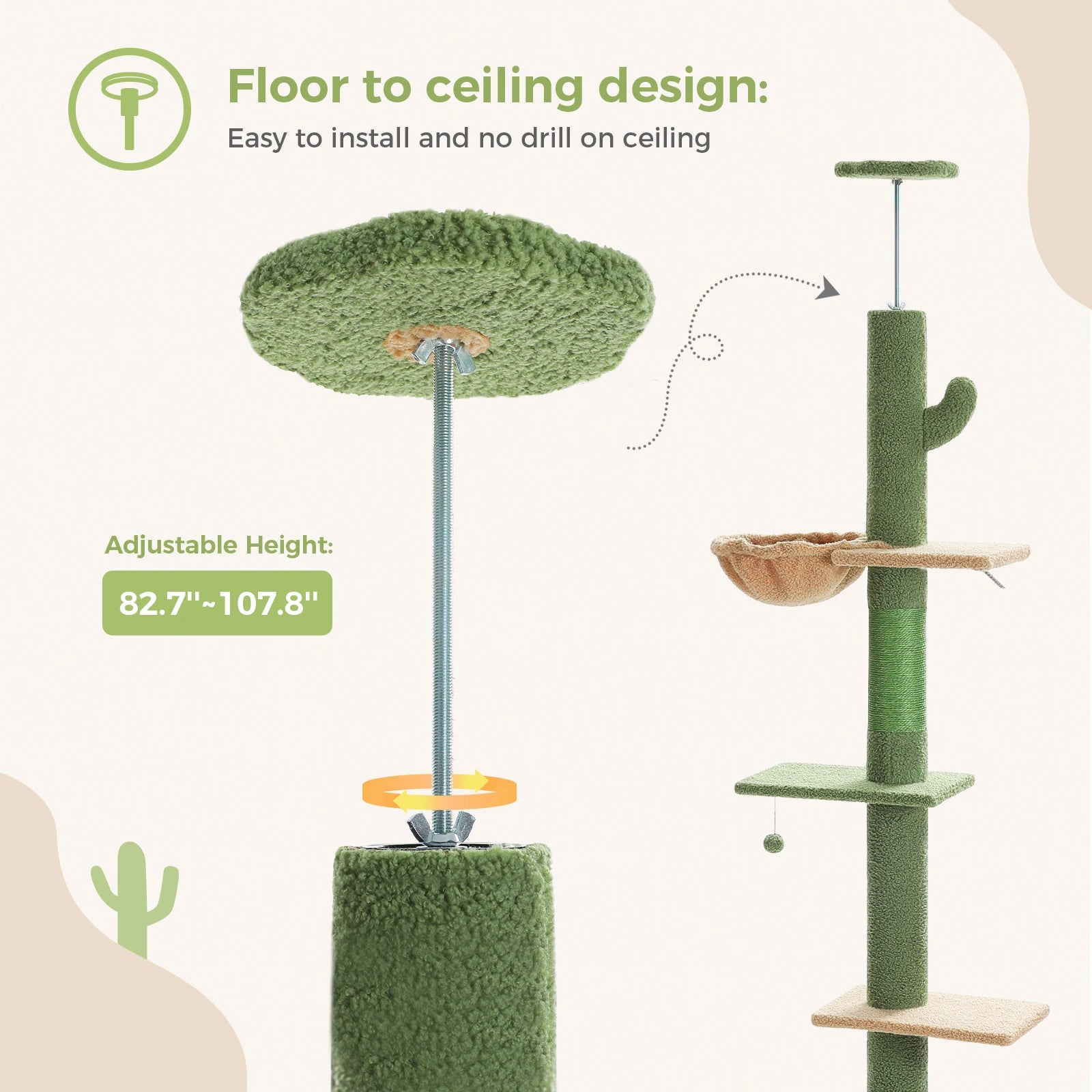Desert Oasis™ Floor-to-Ceiling Cat Tower