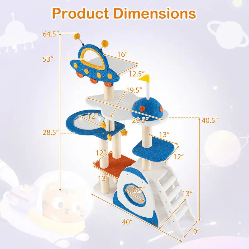 🚀 CosmoClimb™ Space Adventure Cat Tower