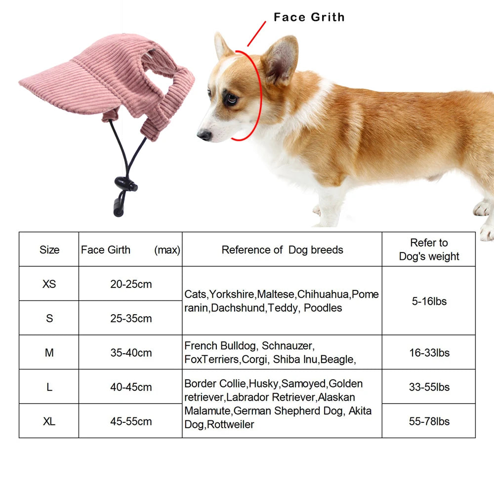 SunnyPaws™ Corduroy Pet Cap