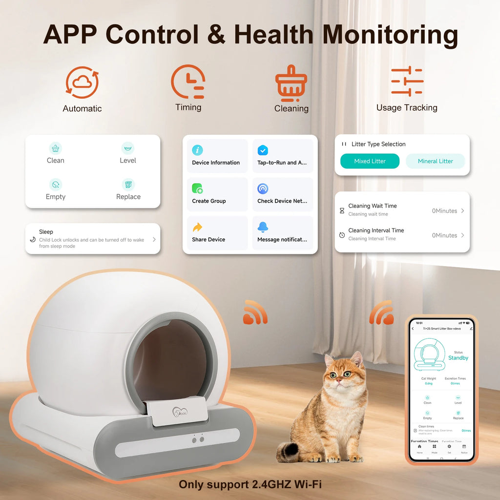 CleanPaws™ Smart Self-Cleaning Litter Box Pro