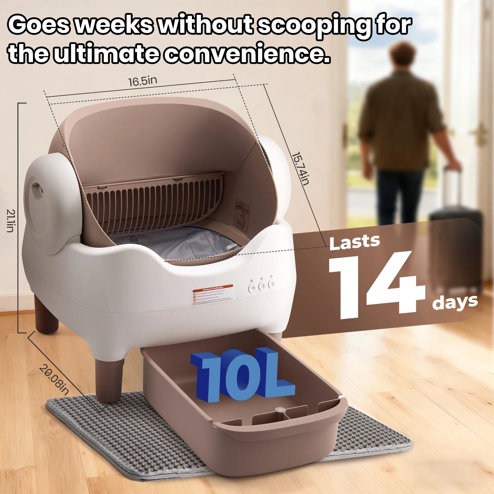 PurrSense™ Smart Self-Cleaning Cat Litter Box