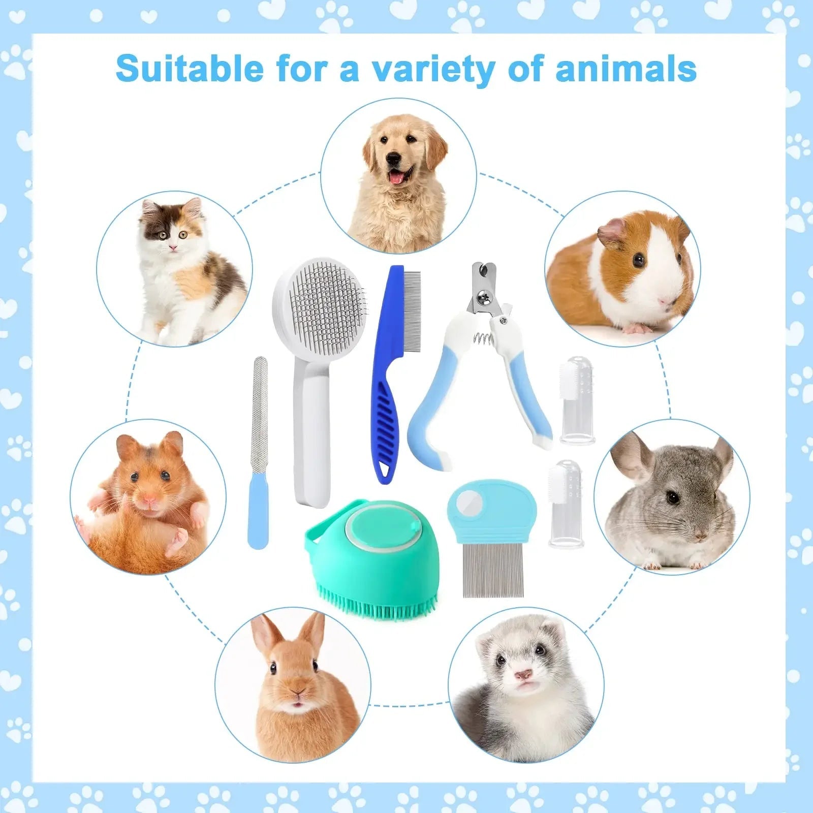 Complete Cat Care Grooming Kit - Tailvo