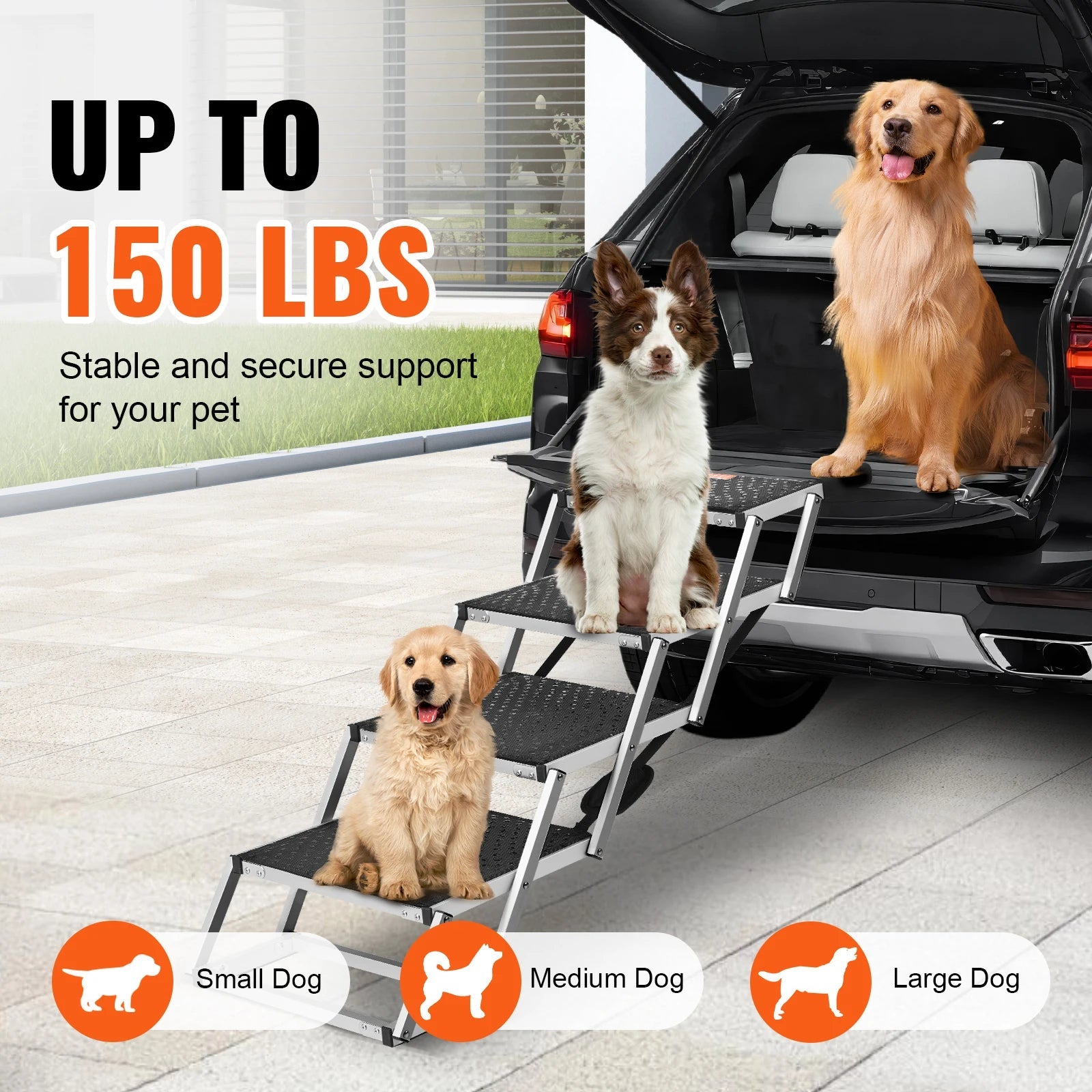 EasyStep™ Folding Dog Car Stairs - Tailvo
