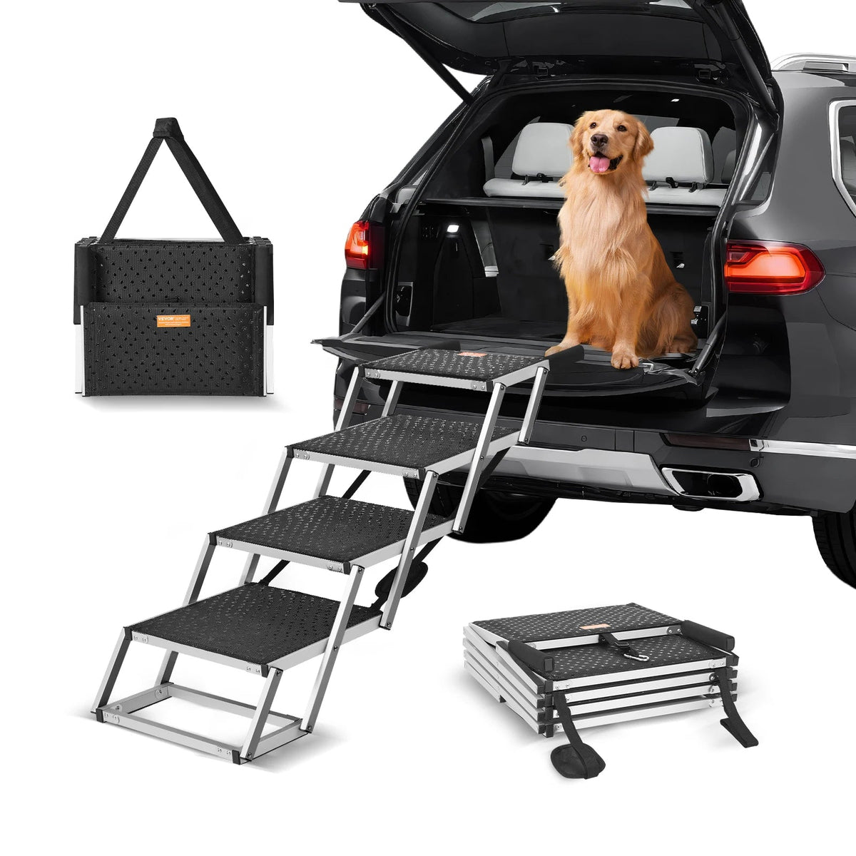 EasyStep™ Folding Dog Car Stairs - Tailvo