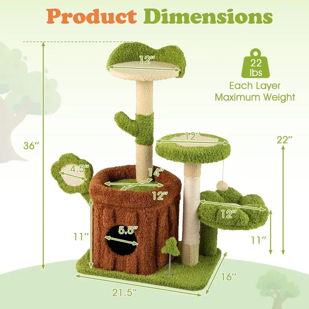 Moss Hollow™ Designer Cat Tree - Tailvo
