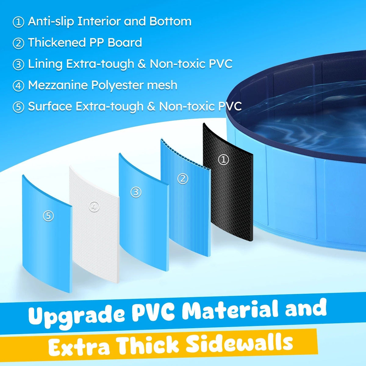 SplashPaws™ Foldable Dog Pool & Bath - Tailvo