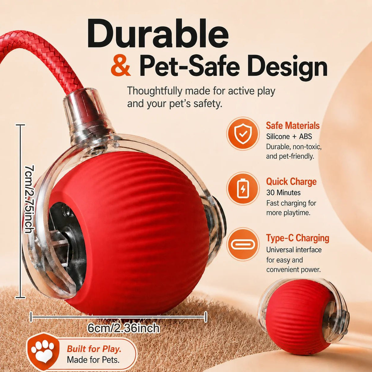 Tailvo™ MotionPlay Rechargeable Ball - Tailvo