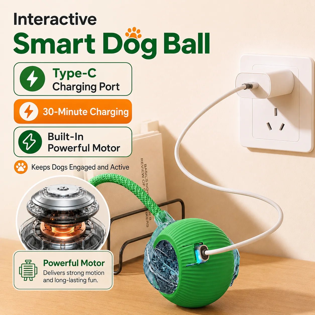 Tailvo™ MotionPlay Rechargeable Ball - Tailvo