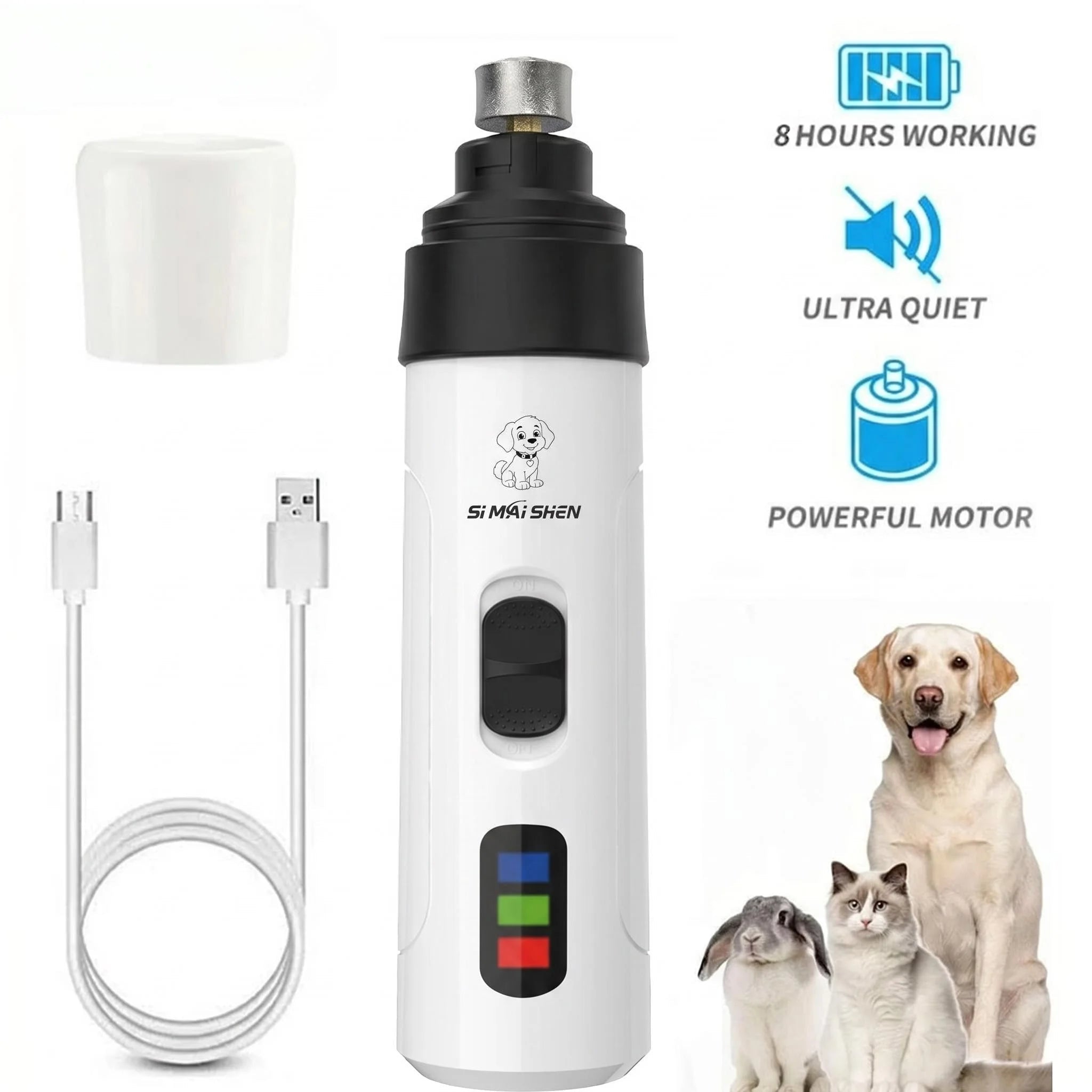 TrimEase™ Quiet Pet Nail Grinder - Tailvo