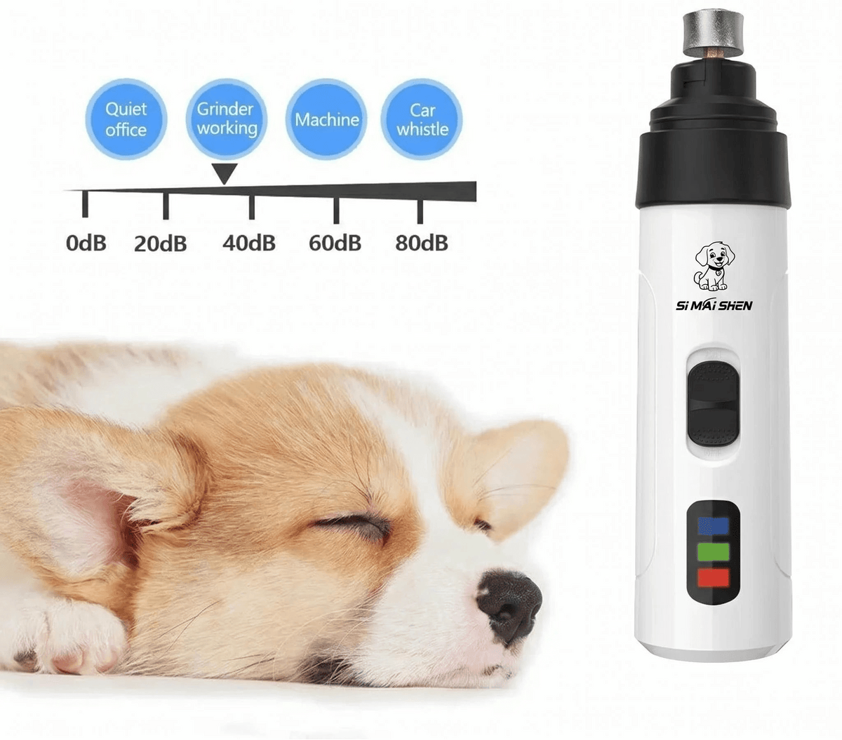 TrimEase™ Quiet Pet Nail Grinder - Tailvo